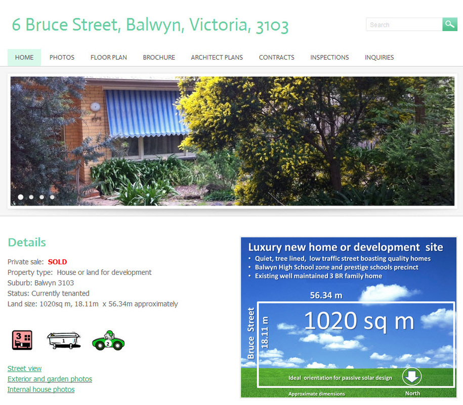 Image of Bruce Street home page